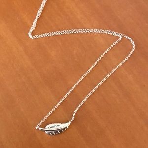 Sterling Silver Feather Necklace